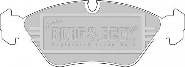 BORG & BECK stabdžių trinkelių rinkinys, diskinis stabdys BBP1412